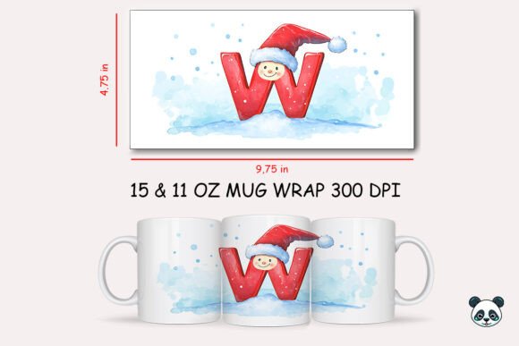 Christmas Baby Letter D Mug Wrap 29: A Festive Sublimation Essential