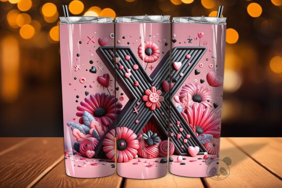 Crafting Romance: The Creative Potential of the Valentine Letter X 3D Tumbler Wrap
