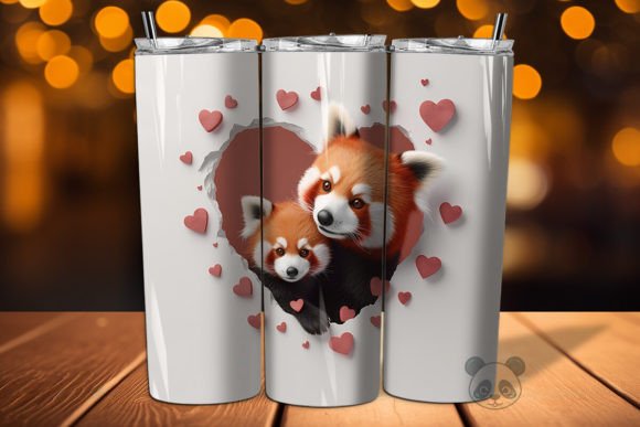 Creating Custom Keepsakes: A Guide to Mom and Baby Red Panda 3D Tumbler Sublimation Designs