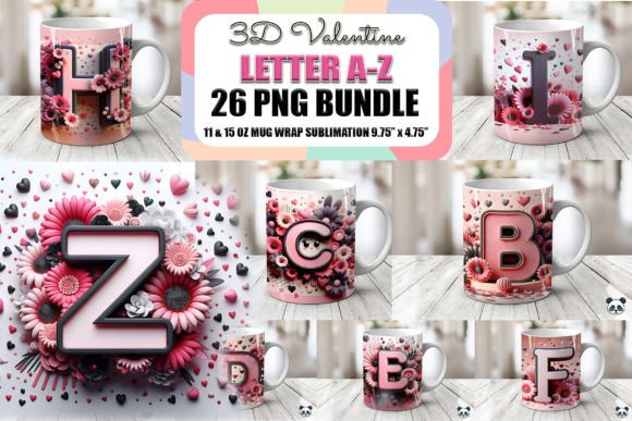 Creating Personalized Gifts with the Valentine Alphabet 3D Mug Wrap Bundle