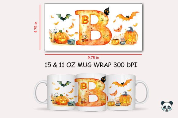 Creating Spooky Custom Mugs with the Halloween Letter B Sublimation Wrap