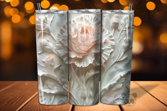 Elevate Your Sublimation Projects with a Stunning Carnation 3D Tumbler Wrap