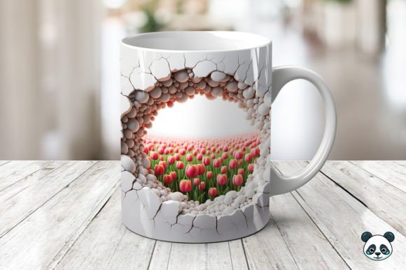 Elevate Your Sublimation Projects with the Tulip Meadow 3D Mug Wrap 2