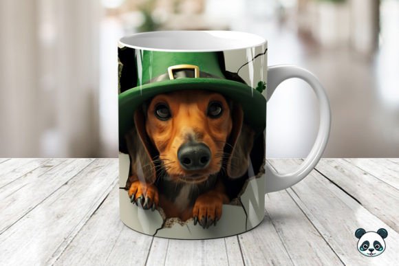 Elevating Sublimation Craftsmanship with the St Patrick Dachshund 3D Mug Wrap 1
