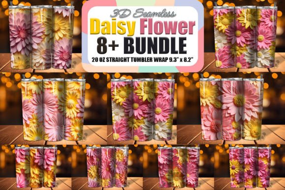 Elevating Sublimation Design: The Strategic Value of the Pink Yellow Daisy 3D Mug Wrap Bundle