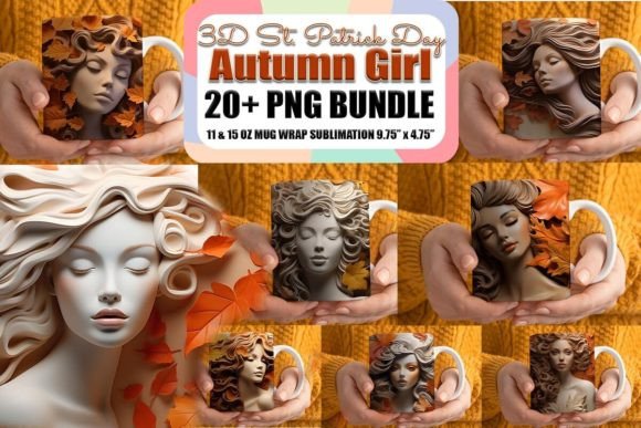 Evaluating the 3D Autumn Girl Mug Wrap Bundle for Sublimation Projects