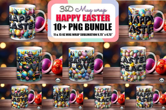 Evaluating the Happy Easter 3D Mug Wrap Bundle for Sublimation Projects