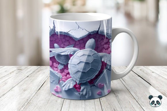 Evaluating the Mom Baby Turtles 3D Mug Wrap 2 for Sublimation Projects