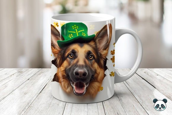 Evaluating the St Patrick German Shepherd 3D Mug Wrap for Sublimation Projects