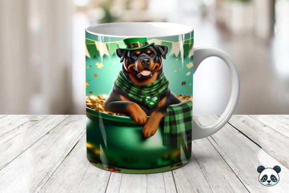 Evaluating the St Patrick Rottweiler 3D Mug Wrap for Sublimation Projects