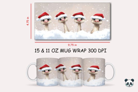 Festive Flair for Your Coffee: The Christmas Ostrich Mug Wrap