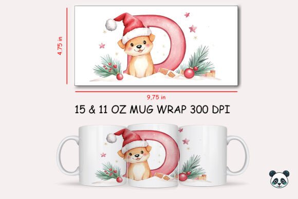 Integrating Christmas Baby Letter D with Dog Mug Wrap 3 into Your Sublimation Workflow