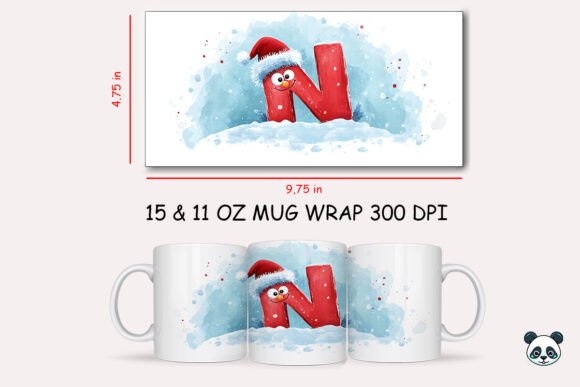 Integrating the Christmas Baby Letter D Mug Wrap 16 into Your Sublimation Workflow