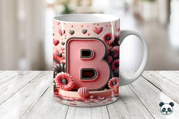Letter B 3D Valentine Mug Wrap: A Guide to Personalized Sublimation Design