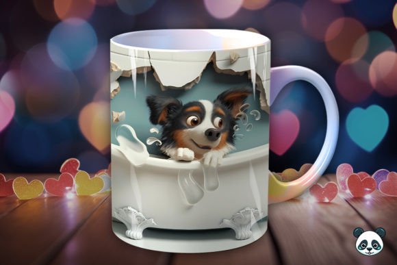 Mastering the Australian Shepherd Bathing 3D Mug Wrap for Flawless Sublimation
