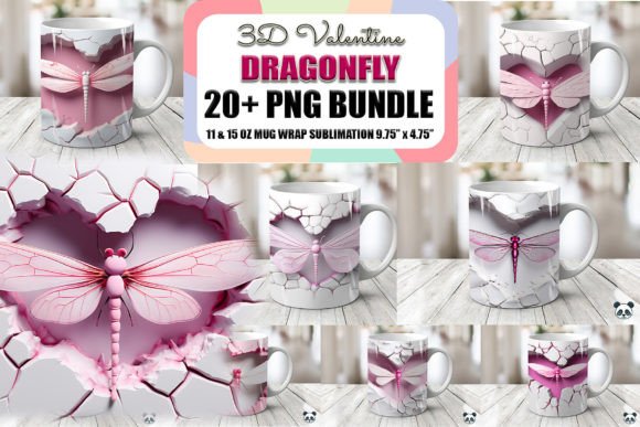 Pink Valentine Dragonfly 3D Mug Wrap: A Guide to Flawless Sublimation Results