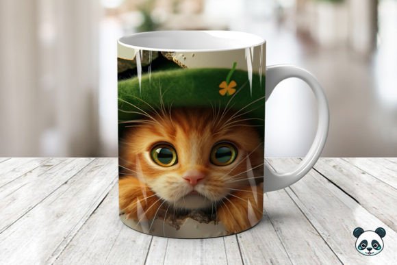 St Patrick Kittens 3D Mug Wrap Guide