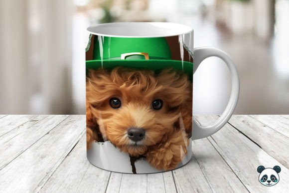 St Patrick Poodle 3D Mug Wrap Design