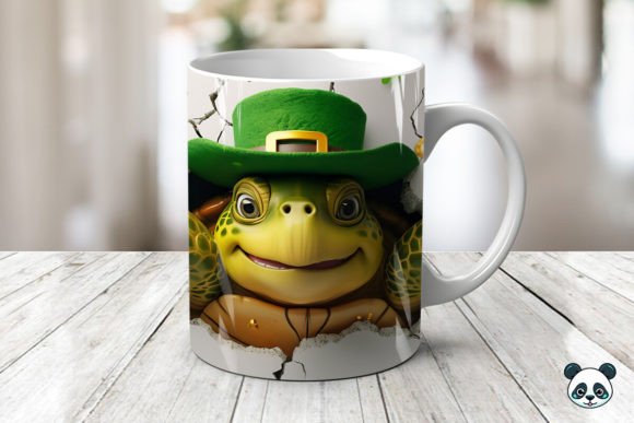 St Patrick Turtles 3D Mug Wrap: Elevating Sublimation with Whimsical Design