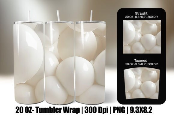 Strategic Branding with the 3D Inflated White Seamless Wrap Tumbler