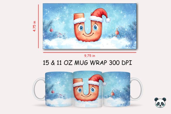 Strategic Branding with the Christmas Baby Letter D Mug Wrap 27