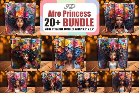 Unleashing Creativity with the Afro Princess 3D Tumbler Wrap Bundle