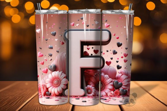 Valentine Letter F 3D Tumbler Wrap: A Guide to Sublimation Design and Application