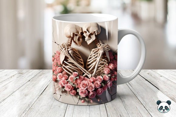 Valentine Skeletons 3D Mug Wrap: A Guide to Sublimation Design and Application